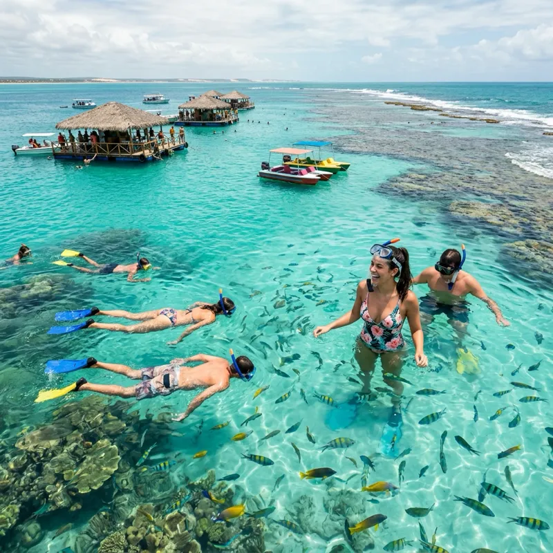 Piscines naturelles Maracajau snorkeling