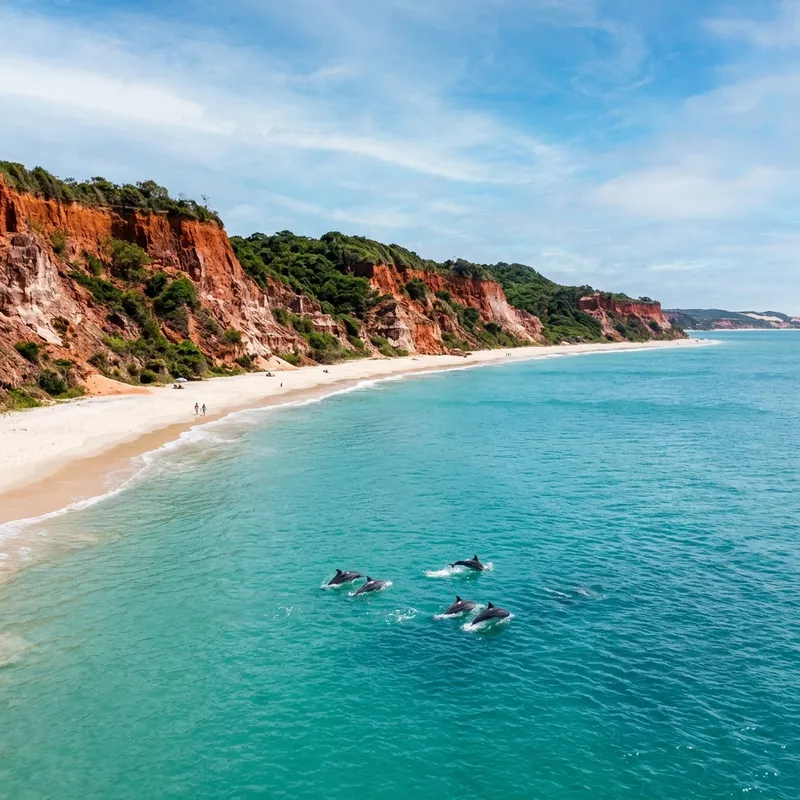 Vue sur la plage paradisiaque de Madeiro à Pipa